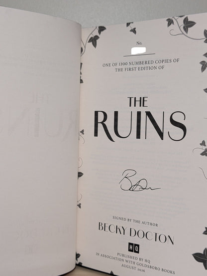 The Ruins by Becky Docton (Signed First Edition with sprayed edges) - Fialta Books