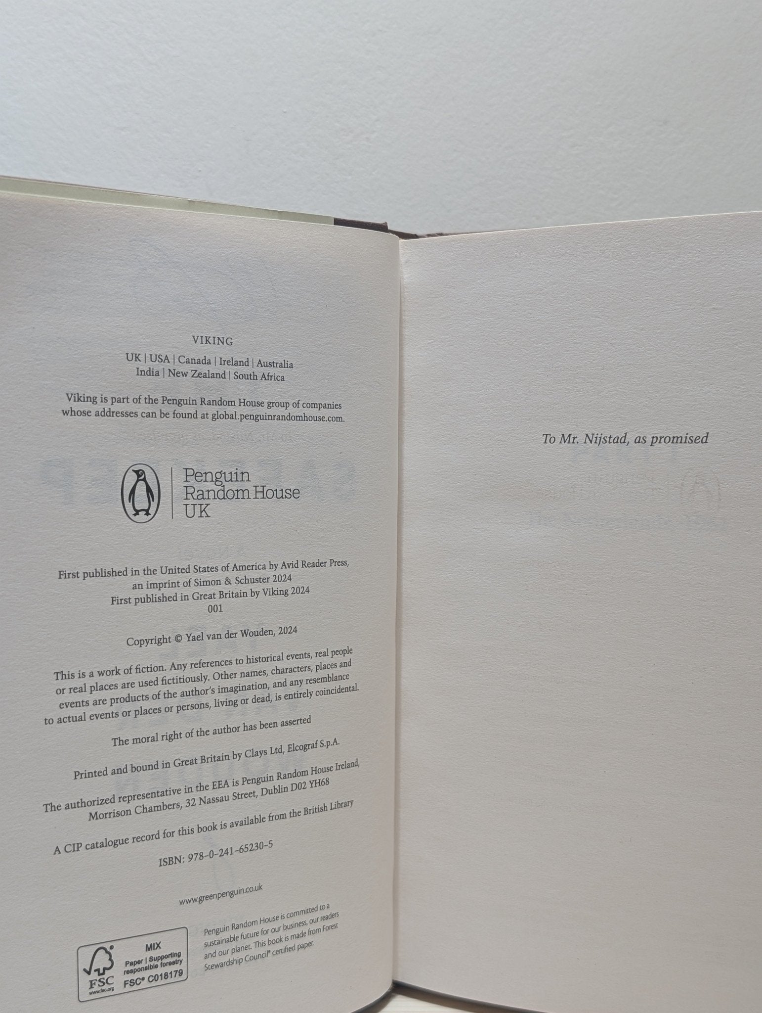 The Safekeep by Yael Van Der Wouden (Signed) - Fialta Books