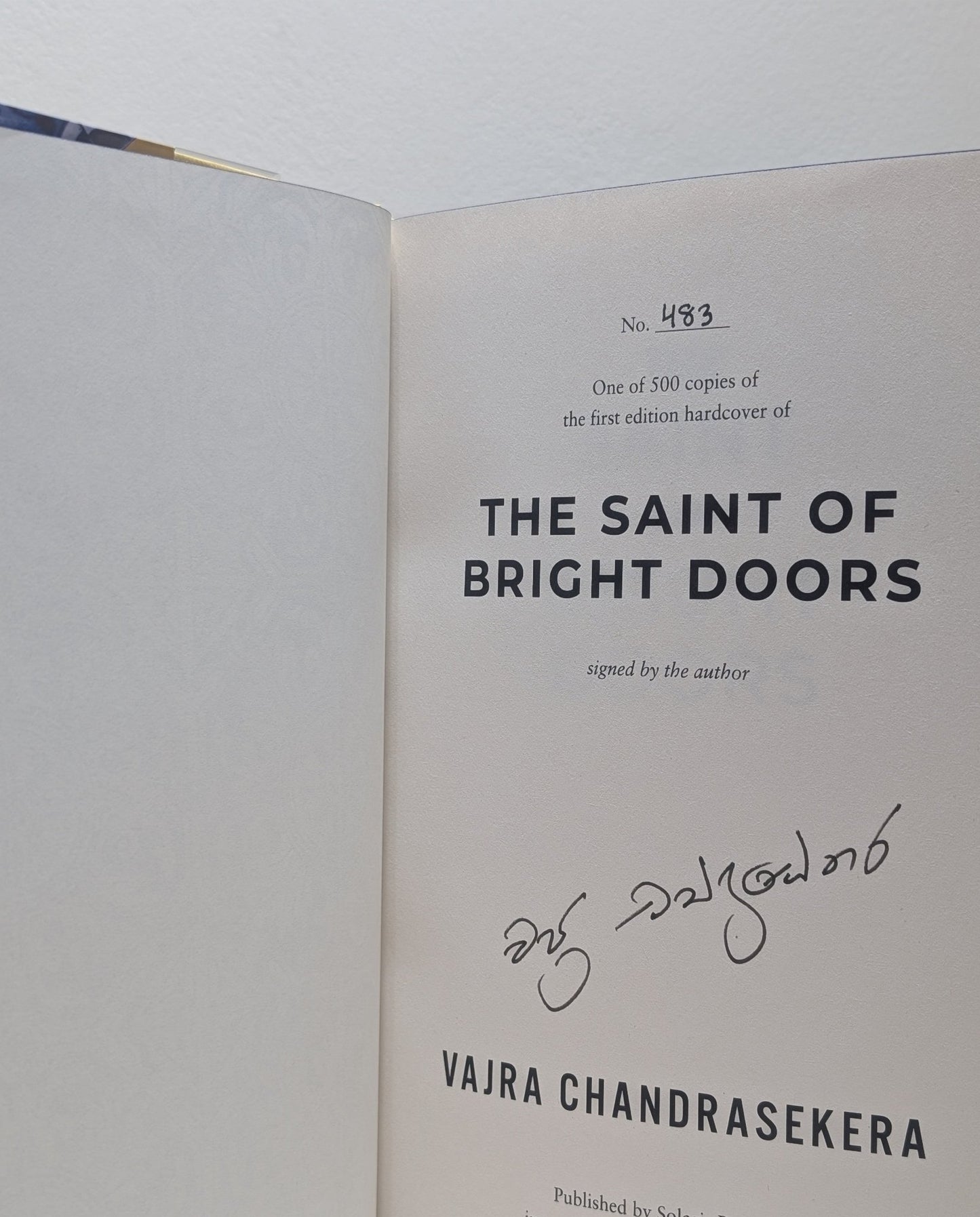 The Saint of Bright Doors by Vajra Chandrasekera (Signed Numbered Edition) - Fialta Books