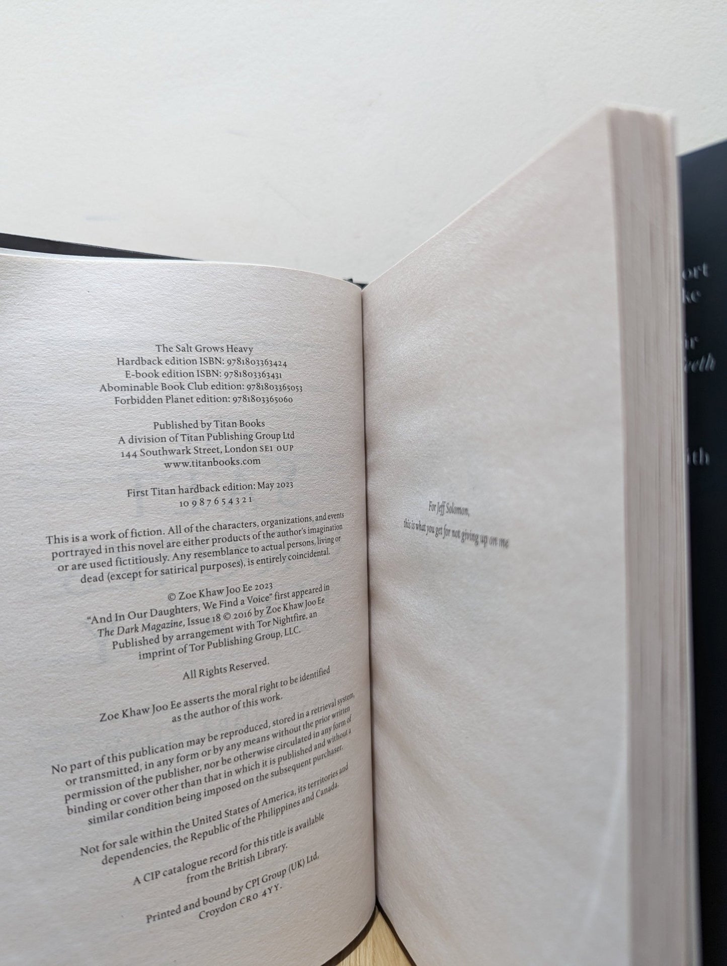 The Salt Grows Heavy by Cassandra Khaw (Signed First Edition) - Fialta Books