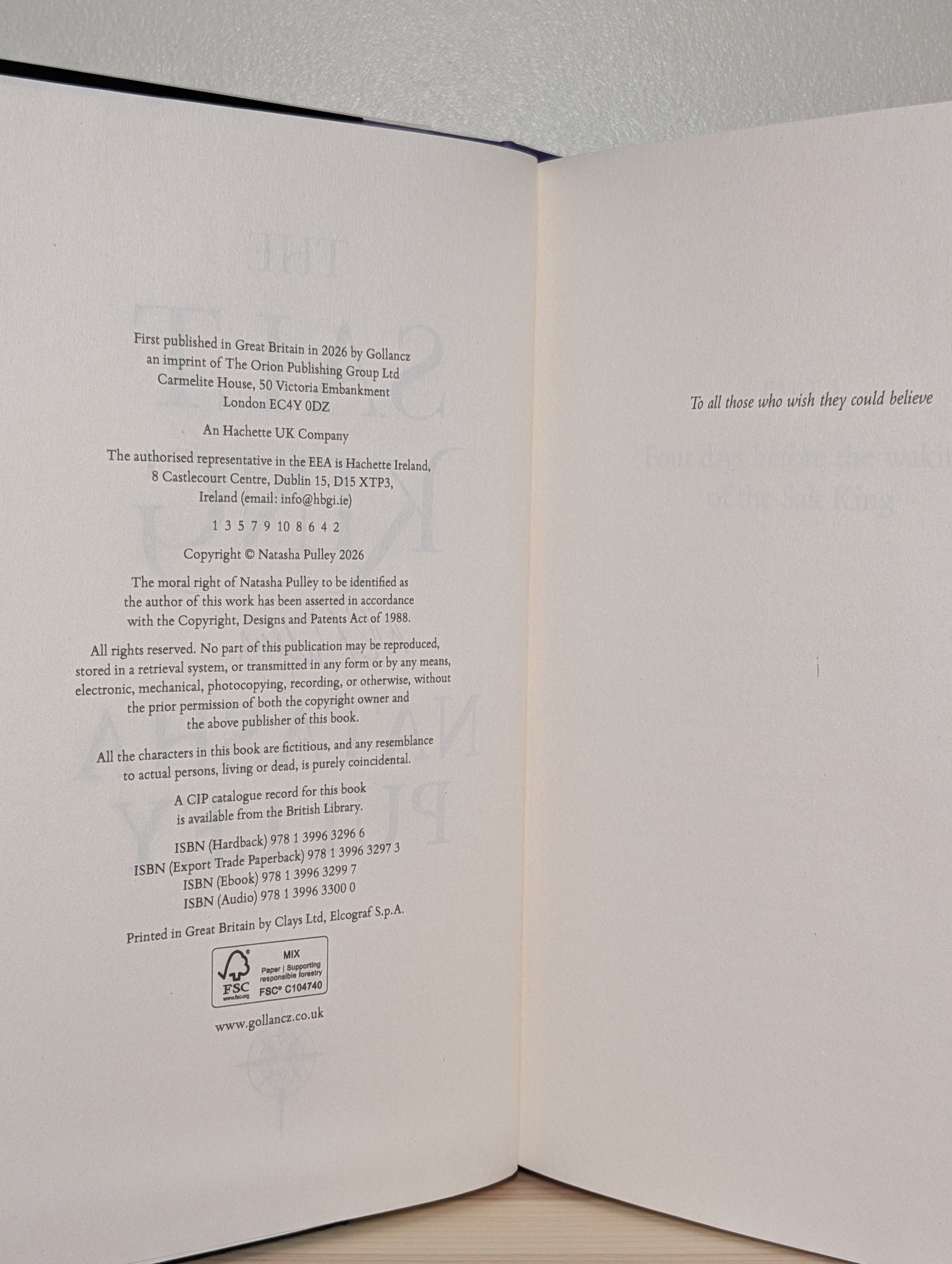 The Salt King by Natasha Pulley (Signed First Edition) - Fialta Books