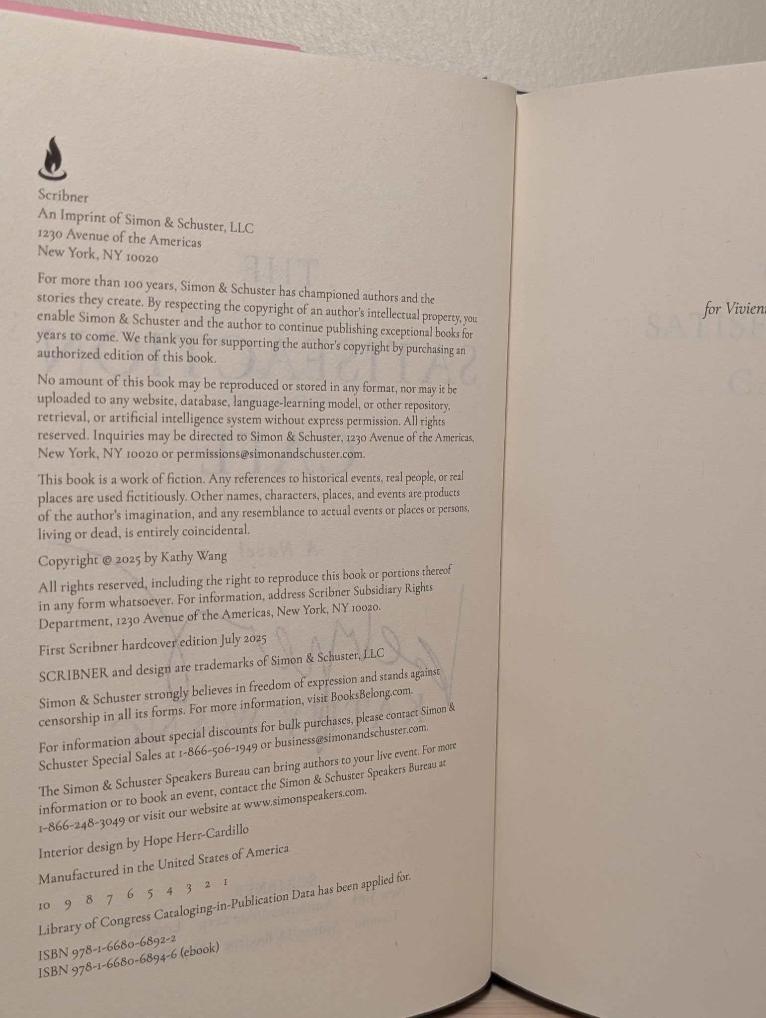 The Satisfaction Café: A Novel by Kathy Wang (Signed First Edition) - Fialta Books