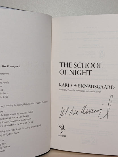 The School of Night by Karl Ove Knausgaard (Signed First Edition) - Fialta Books