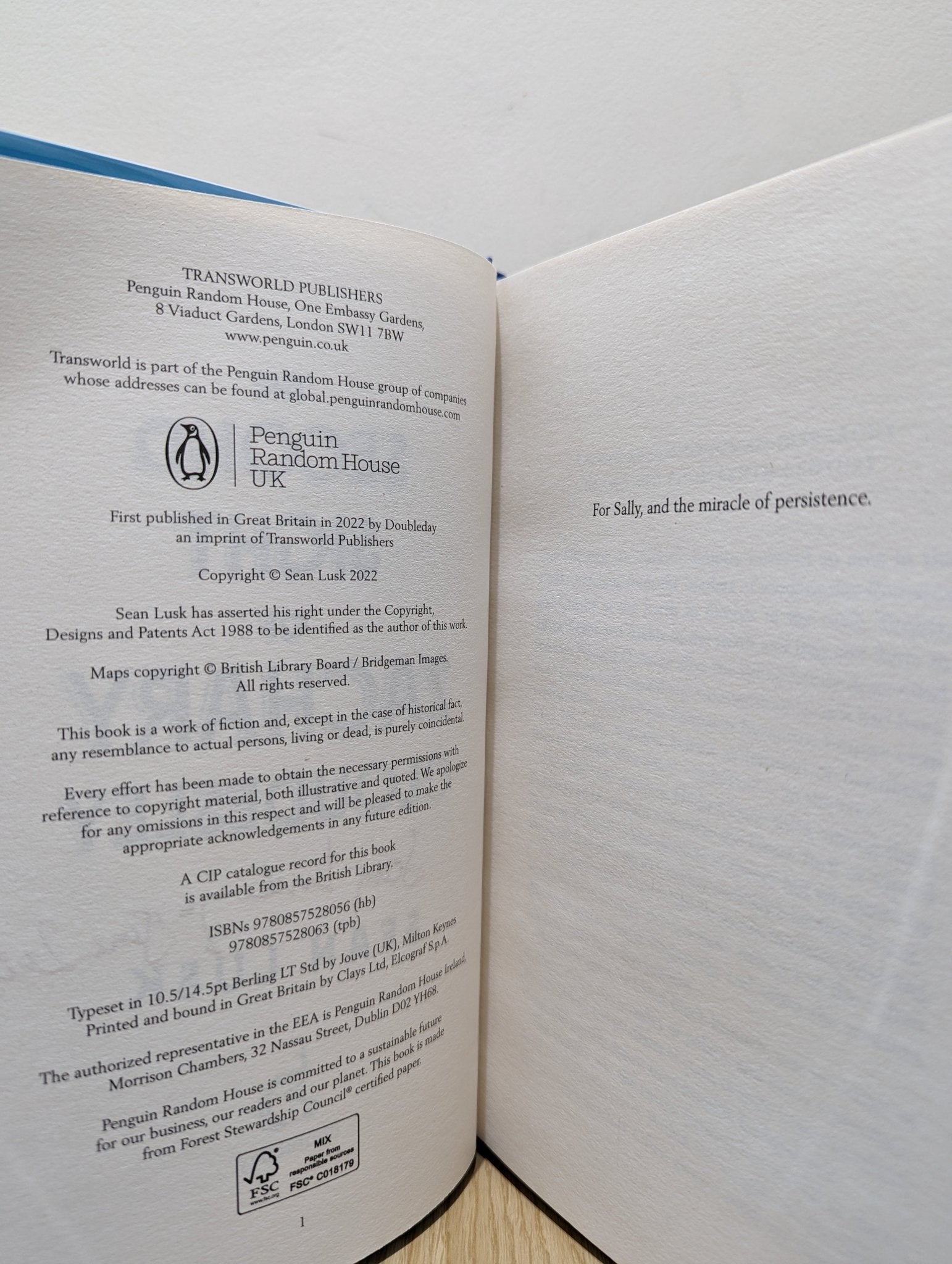 The Second Sight of Zachary Cloudesley by Sean Lusk (Signed Dated First Edition) - Fialta Books