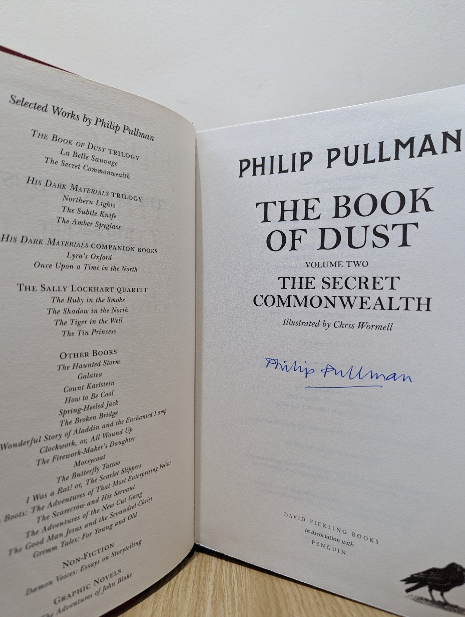 The Secret Commonwealth: Book of Dust 2 by Philip Pullman (Signed First Edition) - Fialta Books