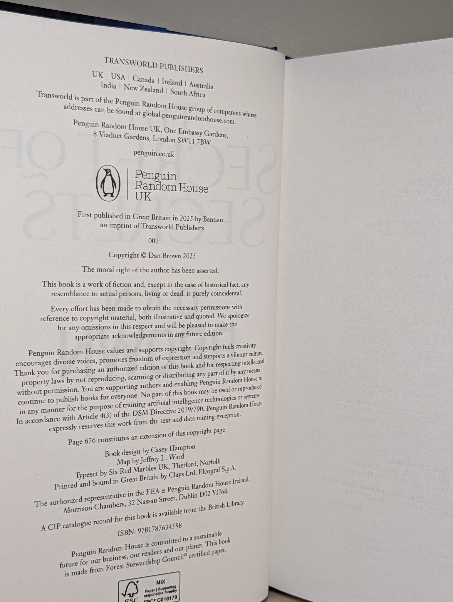 The Secret of Secrets by Dan Brown (Signed First Edition) - Fialta Books