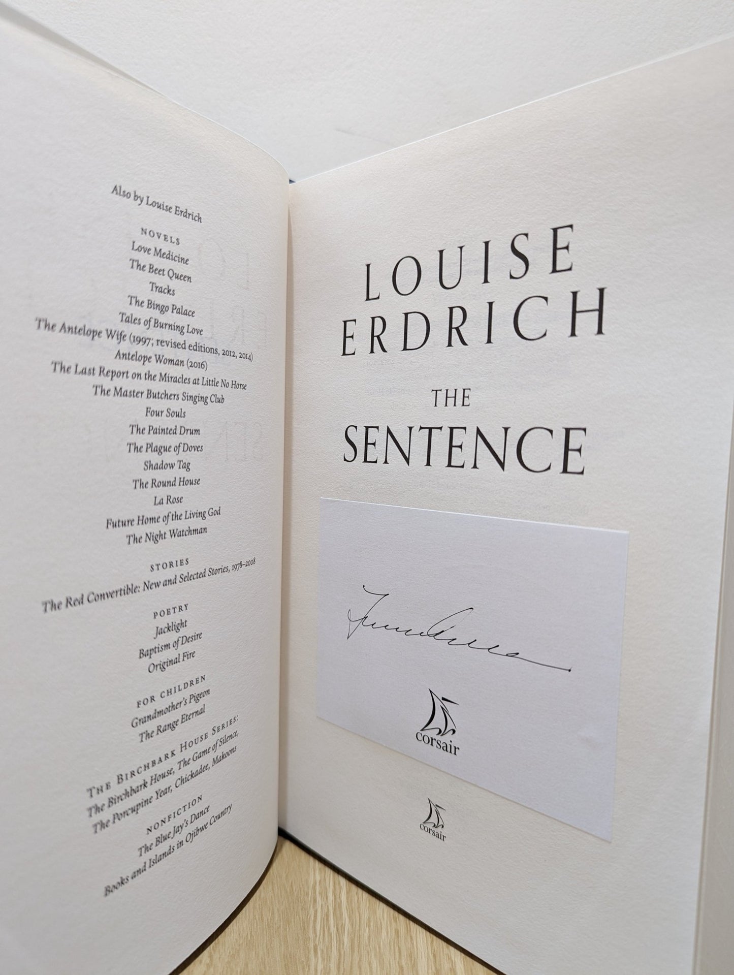 The Sentence by Louise Erdrich (Signed First Edition) - Fialta Books