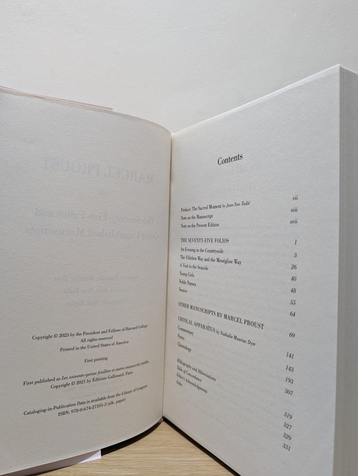 The Seventy - Five Folios and Other Unpublished Manuscripts by Marcel Proust (First Edition) - Fialta Books