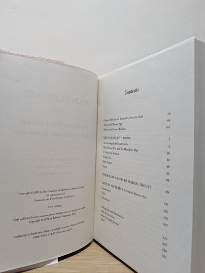 The Seventy - Five Folios and Other Unpublished Manuscripts by Marcel Proust (First Edition) - Fialta Books