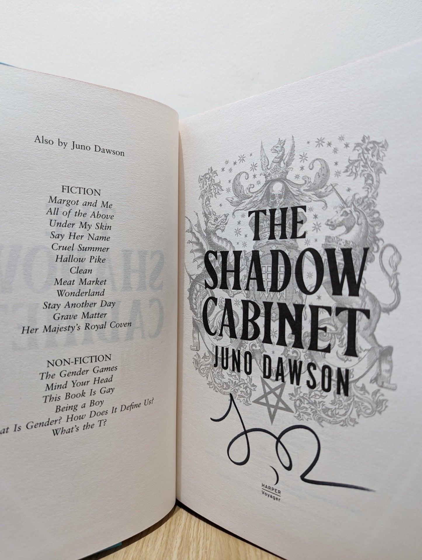 The Shadow Cabinet by Juno Dawson (Signed First Edition with sprayed edges) - Fialta Books