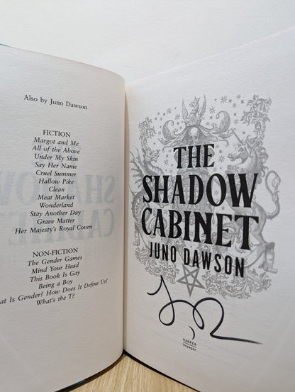 The Shadow Cabinet by Juno Dawson (Signed First Edition with sprayed edges) - Fialta Books