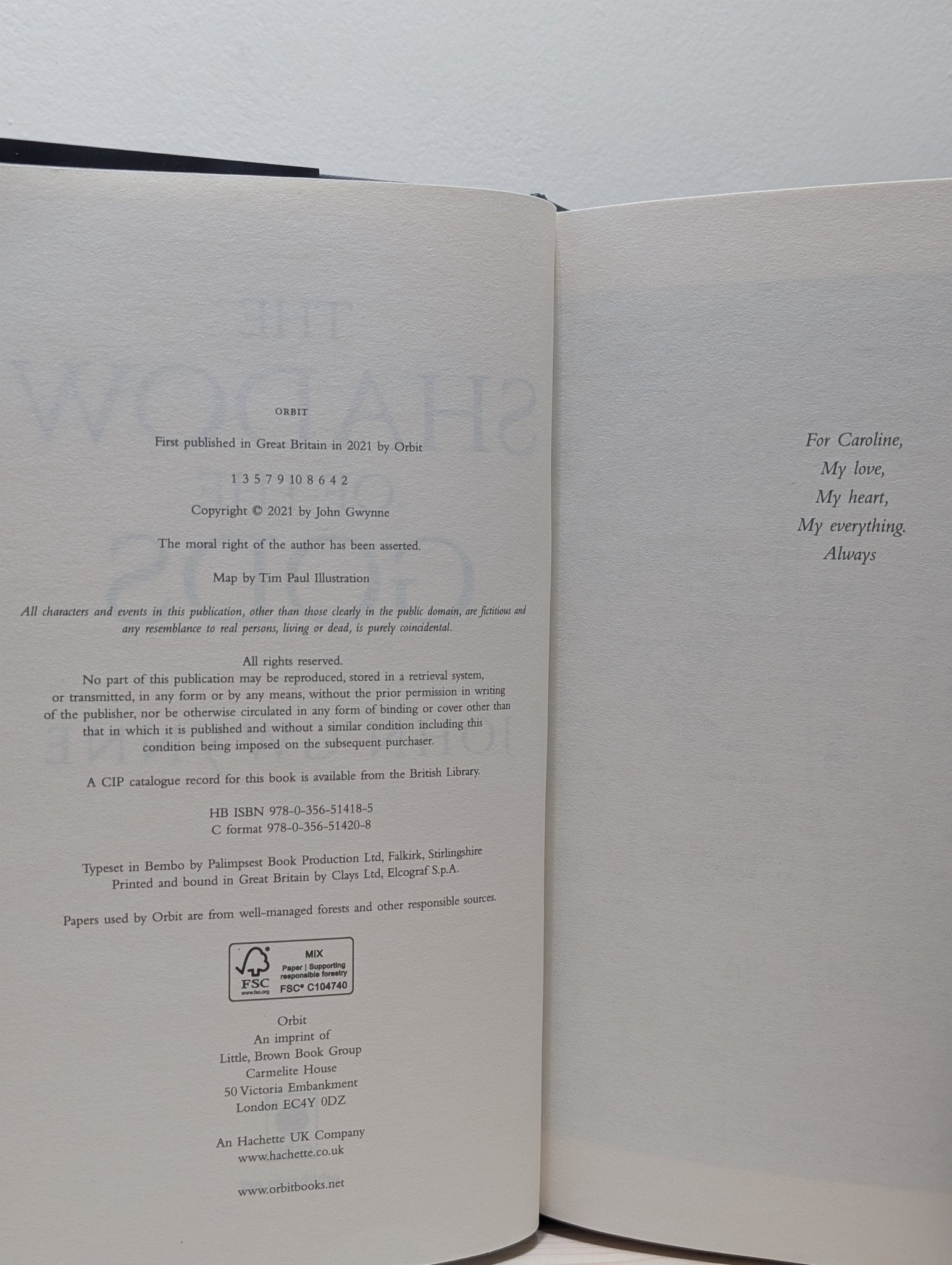 The Shadow of the Gods by John Gwynne (Signed First Edition) - Fialta Books