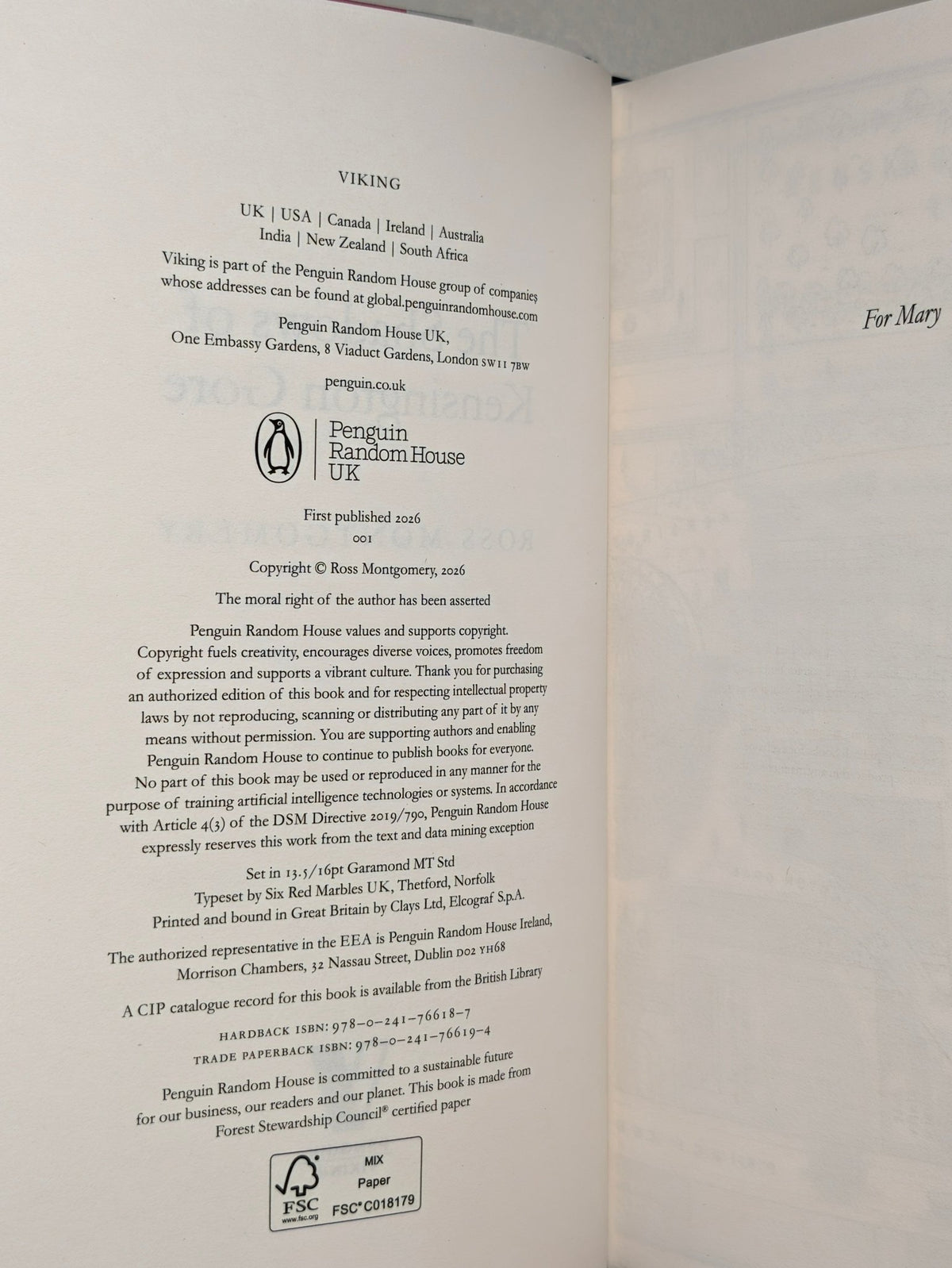 The Shadows of Kensington Gore by Ross Montgomery (Signed First Edition with sprayed edges) - Fialta Books