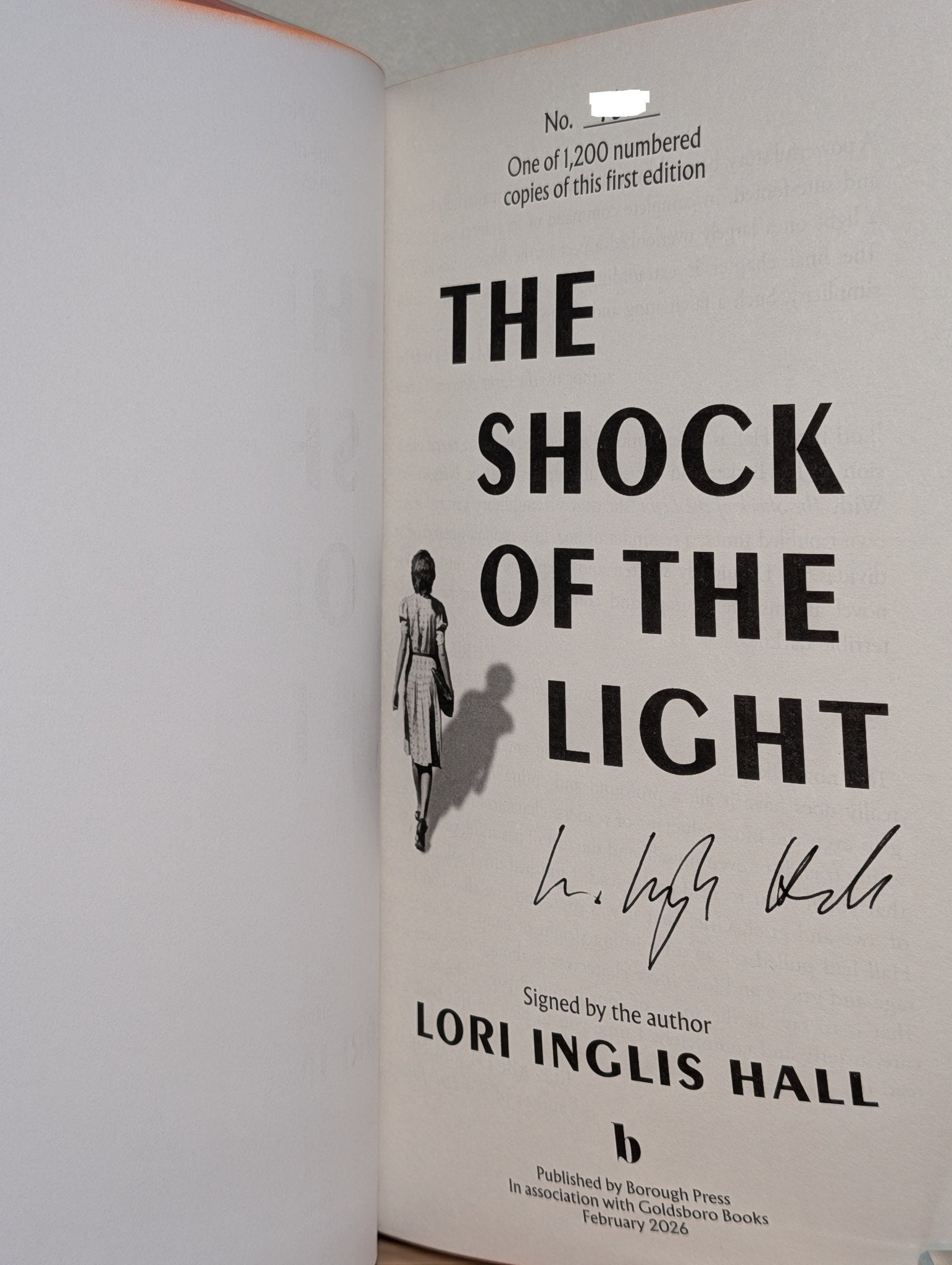 The Shock of the Light by Lori Inglis Hall (Signed Numbered Edition with sprayed edges) - Fialta Books