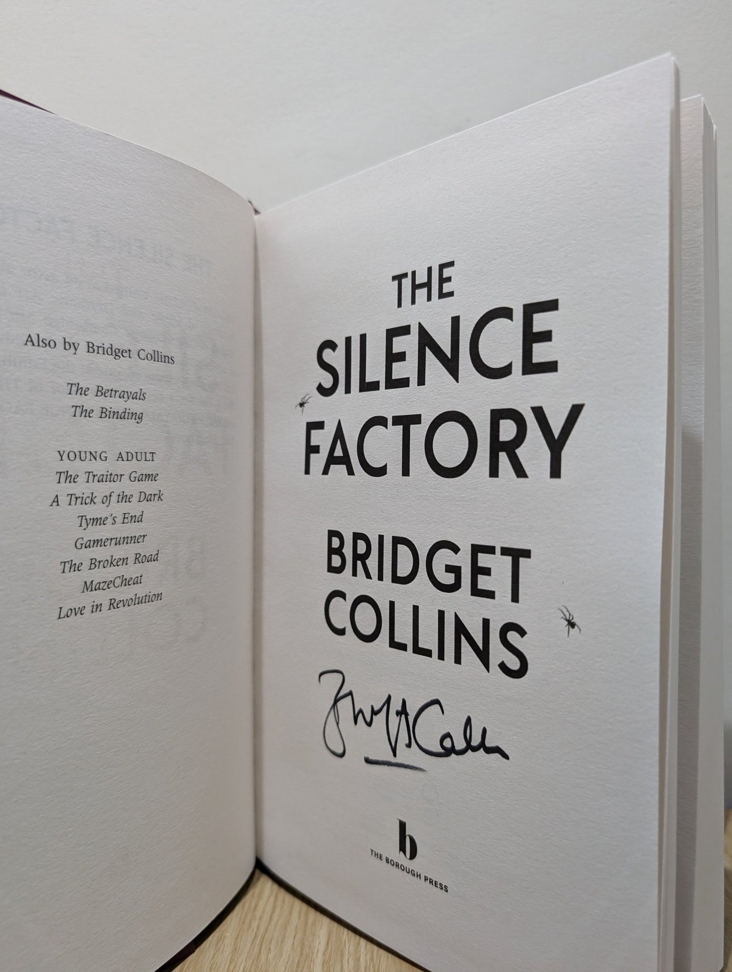The Silence Factory by Bridget Collins (Signed First Edition) - Fialta Books