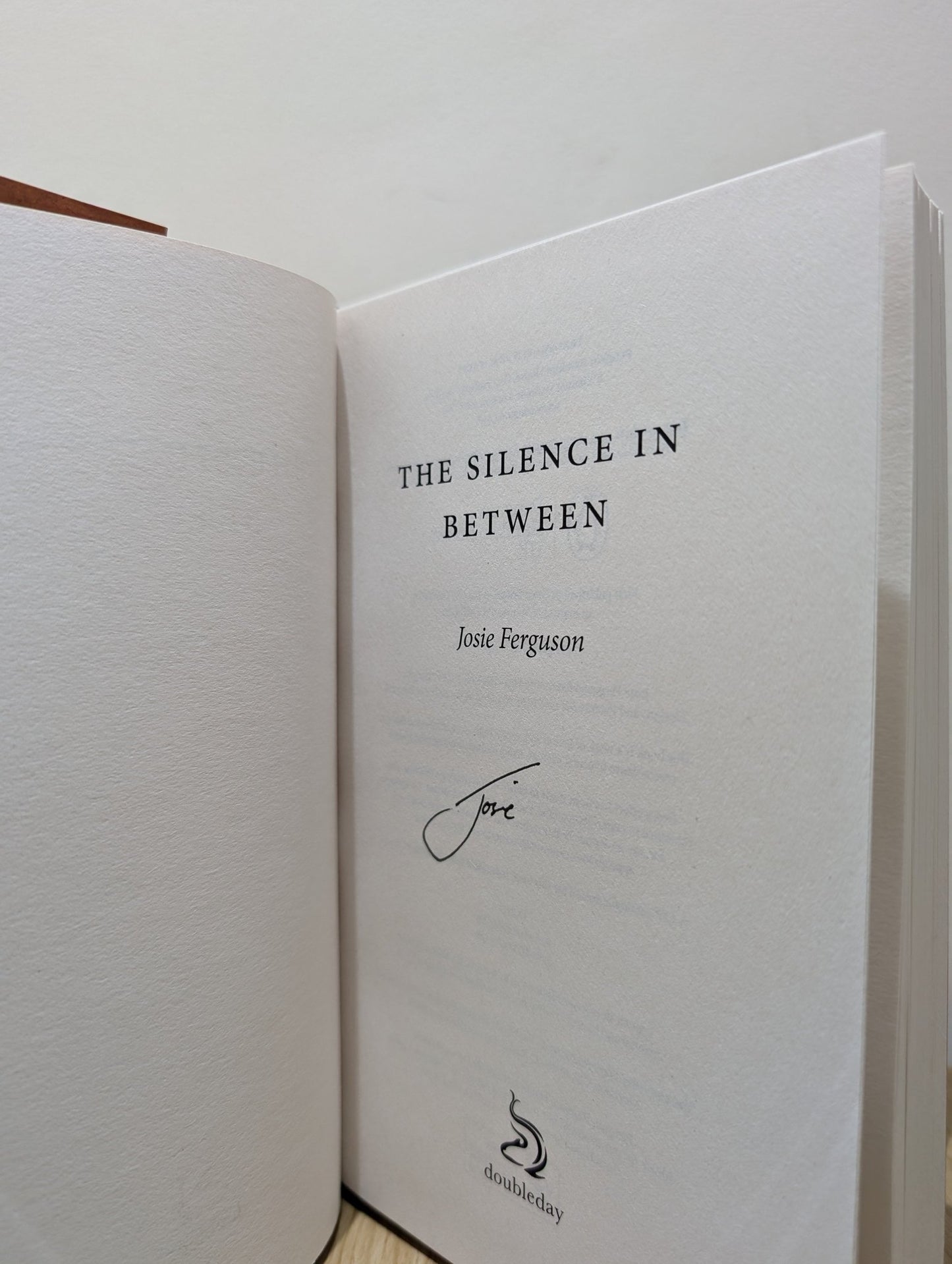 The Silence In Between by Josie Ferguson (Signed First Edition) - Fialta Books