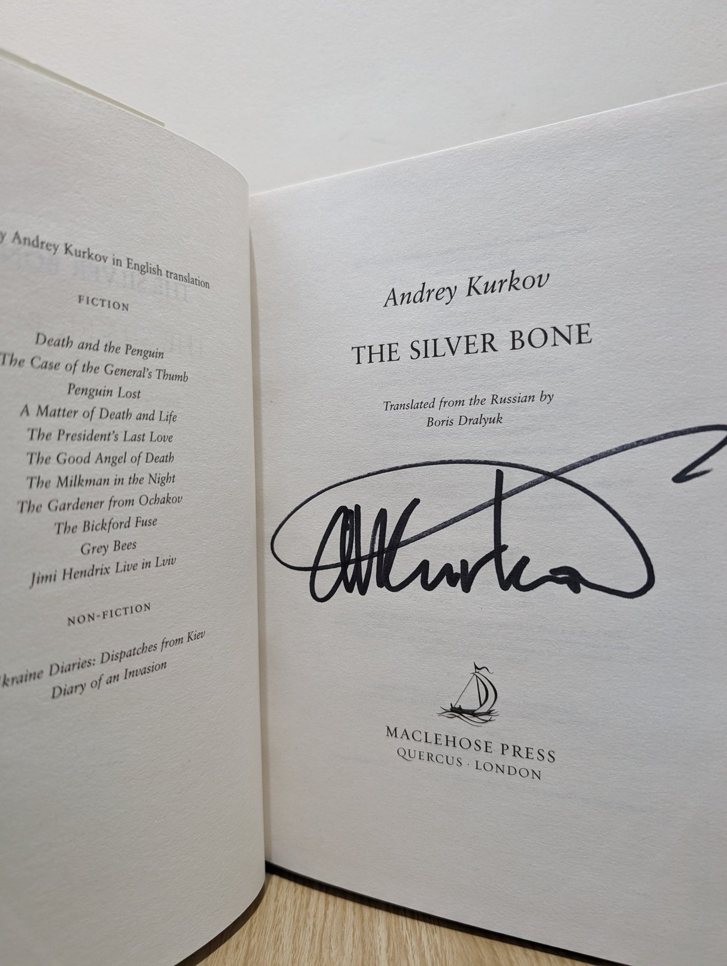 The Silver Bone: The Kyiv Mysteries by Andrey Kurkov (Signed First Edition) - Fialta Books