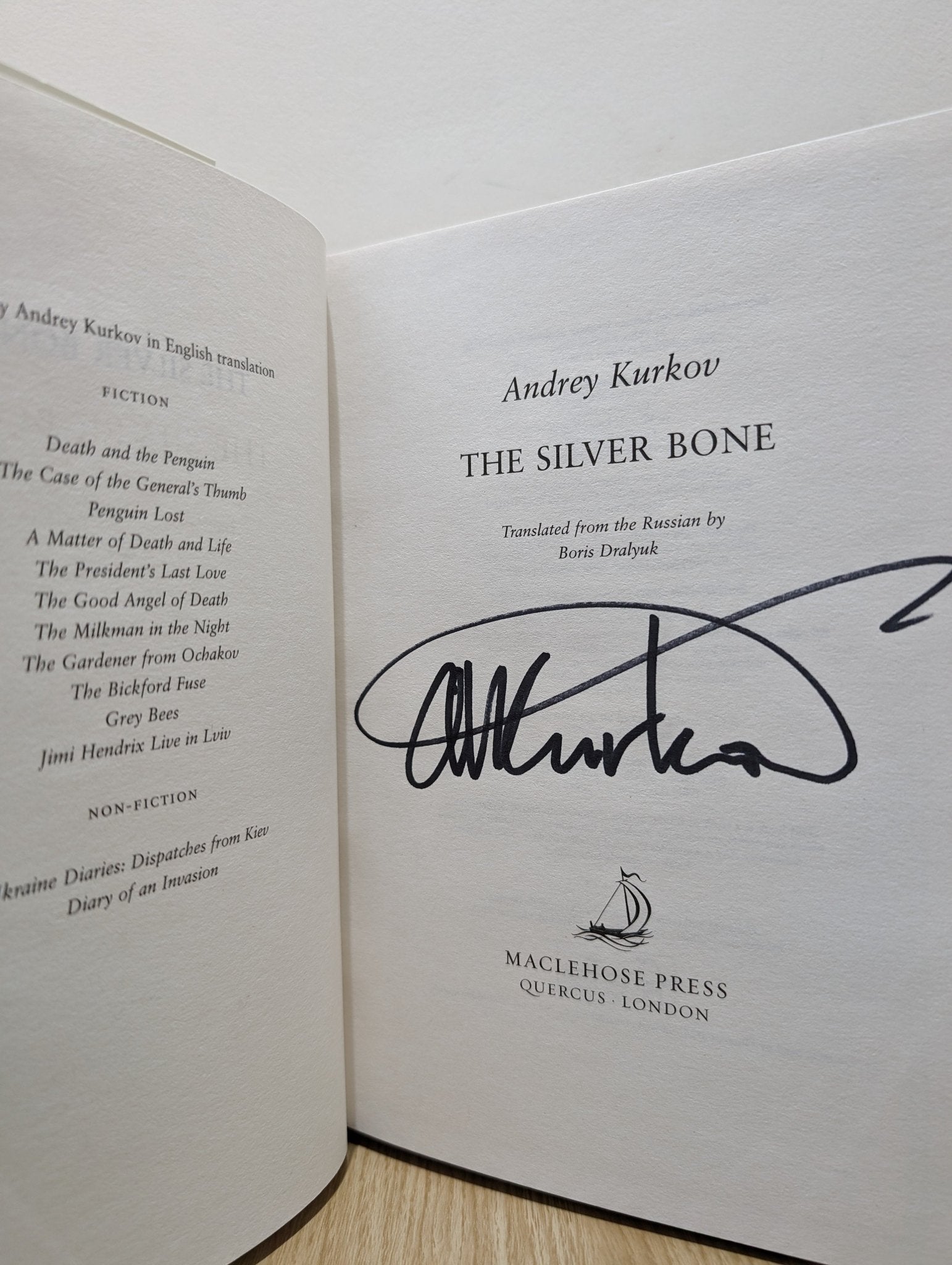 The Silver Bone: The Kyiv Mysteries by Andrey Kurkov (Signed First Edition) - Fialta Books