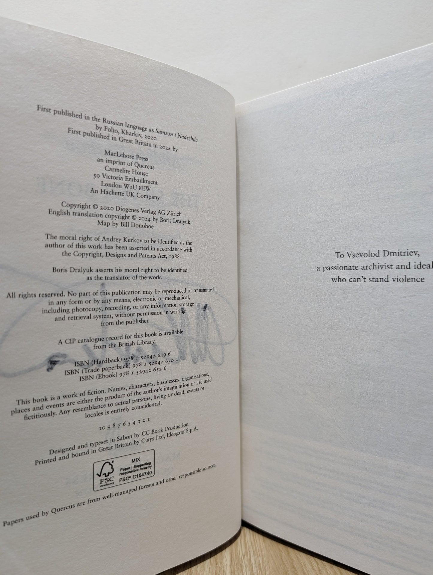 The Silver Bone: The Kyiv Mysteries by Andrey Kurkov (Signed First Edition) - Fialta Books