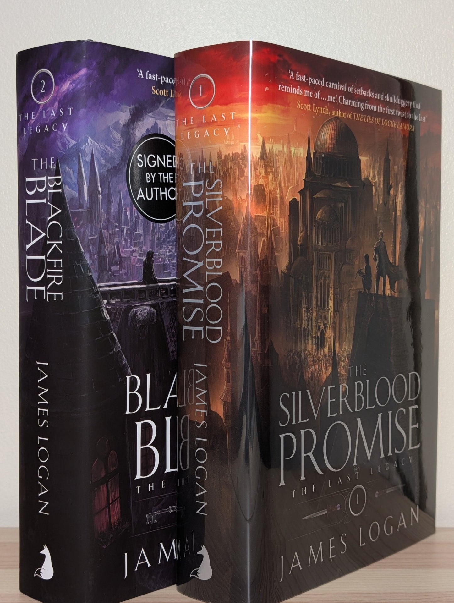 The Silverblood Promise; Blackfire Blade by James Logan (Signed First Edition Set) - Fialta Books