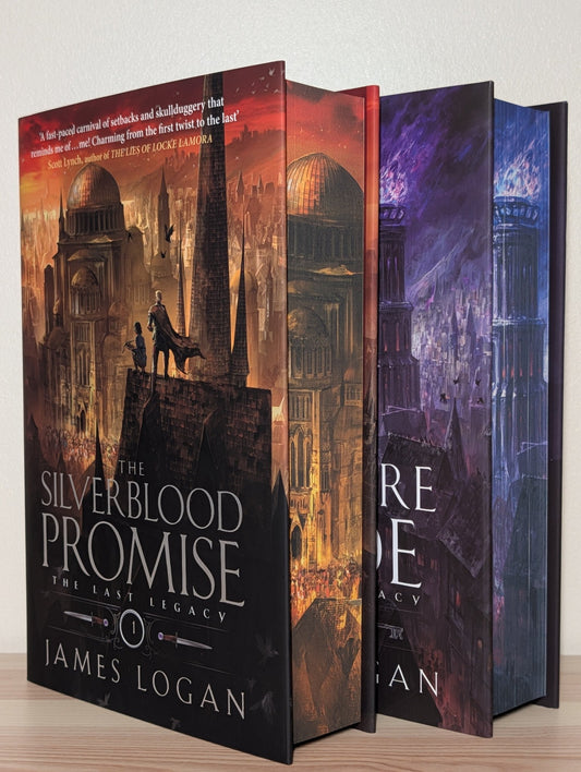 The Silverblood Promise; Blackfire Blade by James Logan (Signed Set with sprayed edges) - Fialta Books