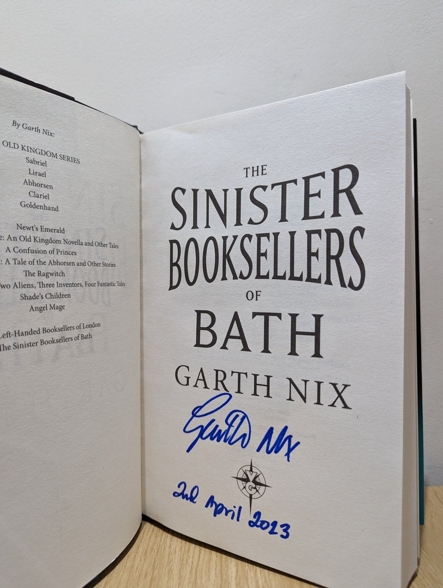 The Sinister Booksellers of Bath by Garth Nix (Signed Dated First Edition) - Fialta Books
