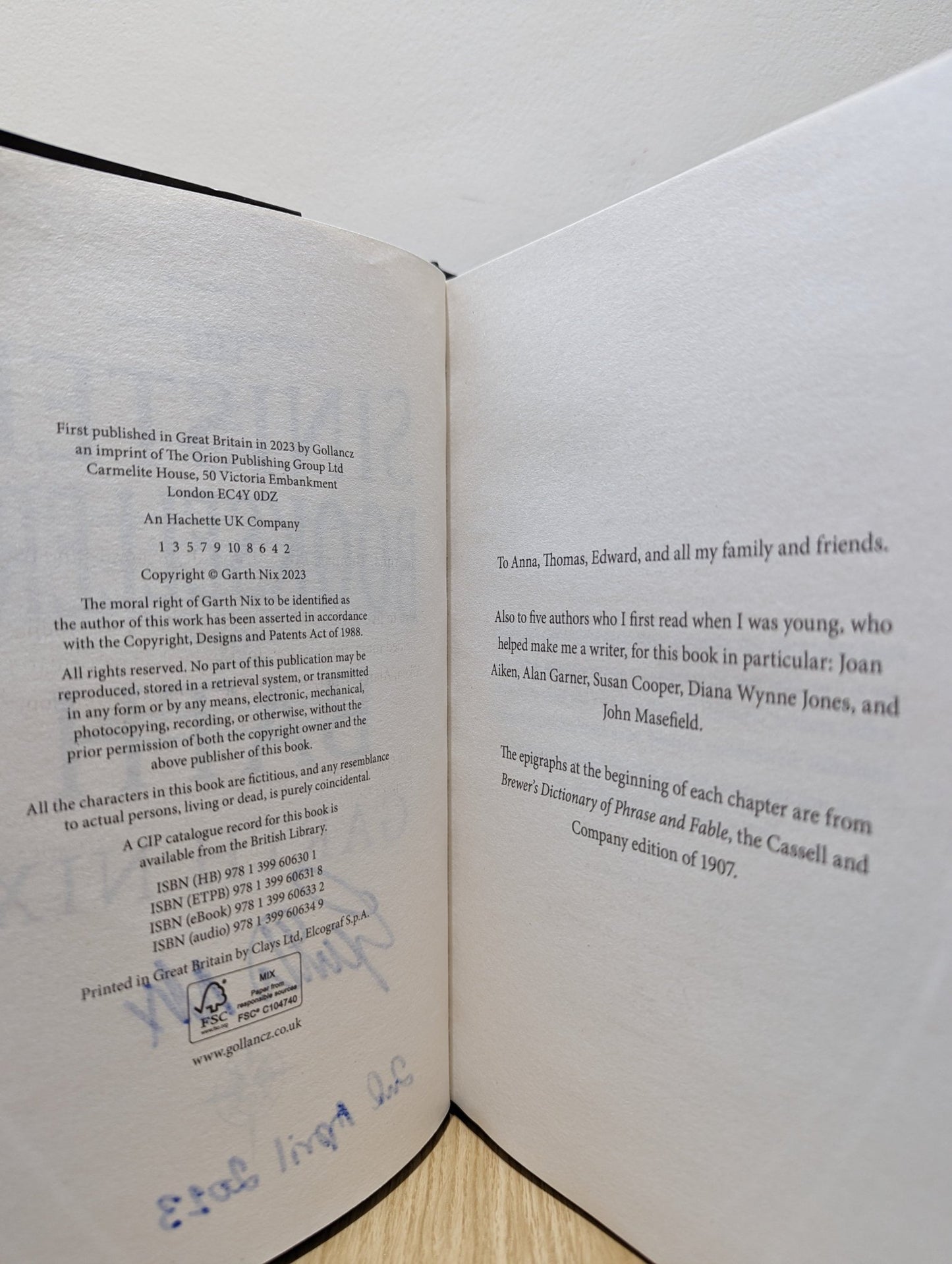 The Sinister Booksellers of Bath by Garth Nix (Signed Dated First Edition) - Fialta Books