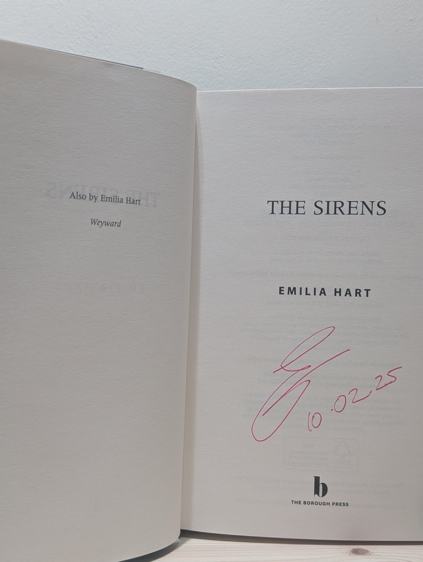 The Sirens by Emilia Hart (Signed Dated First Edition) - Fialta Books
