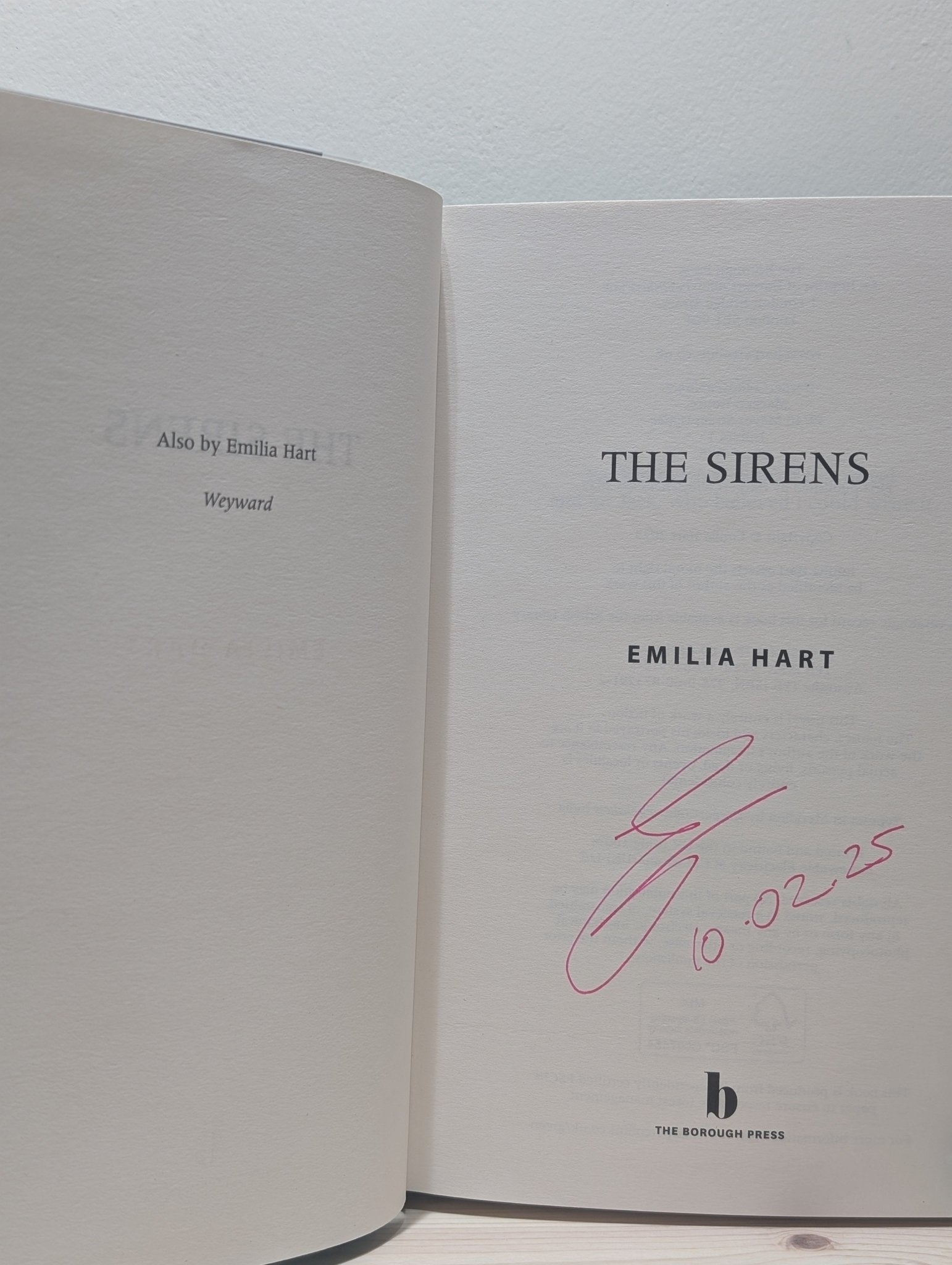 The Sirens by Emilia Hart (Signed Dated First Edition) - Fialta Books