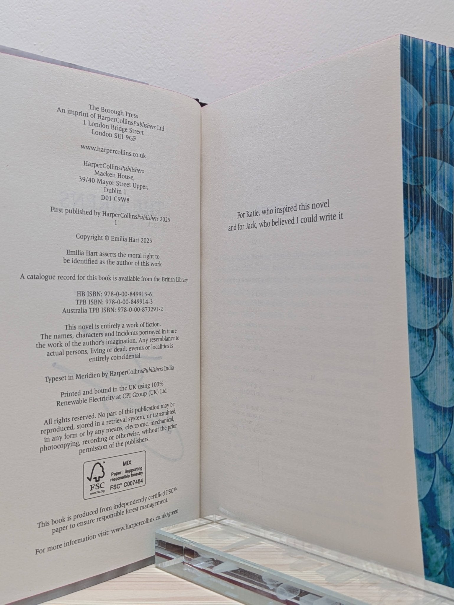 The Sirens by Emilia Hart (Signed First Edition with sprayed edges) - Fialta Books