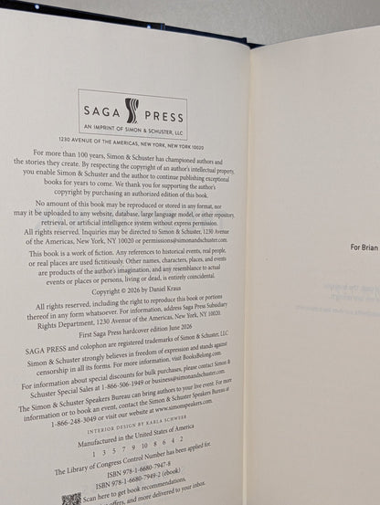 The Sixth Nik by Daniel Kraus (First Edition with sprayed edges) - Fialta Books