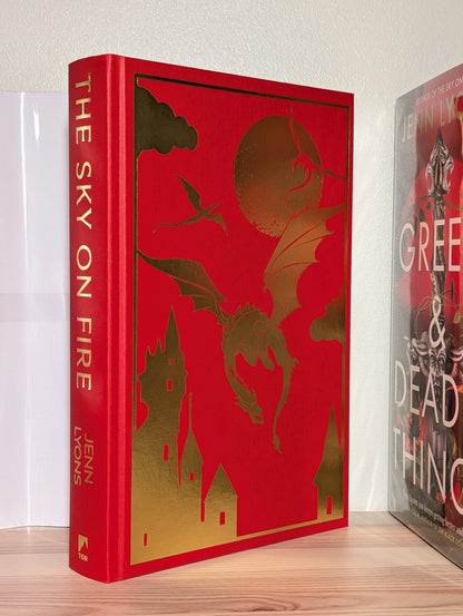 The Sky on Fire; Green Deadly Things by Jenn Lyons (Signed First Edition with sprayed edges) - Fialta Books
