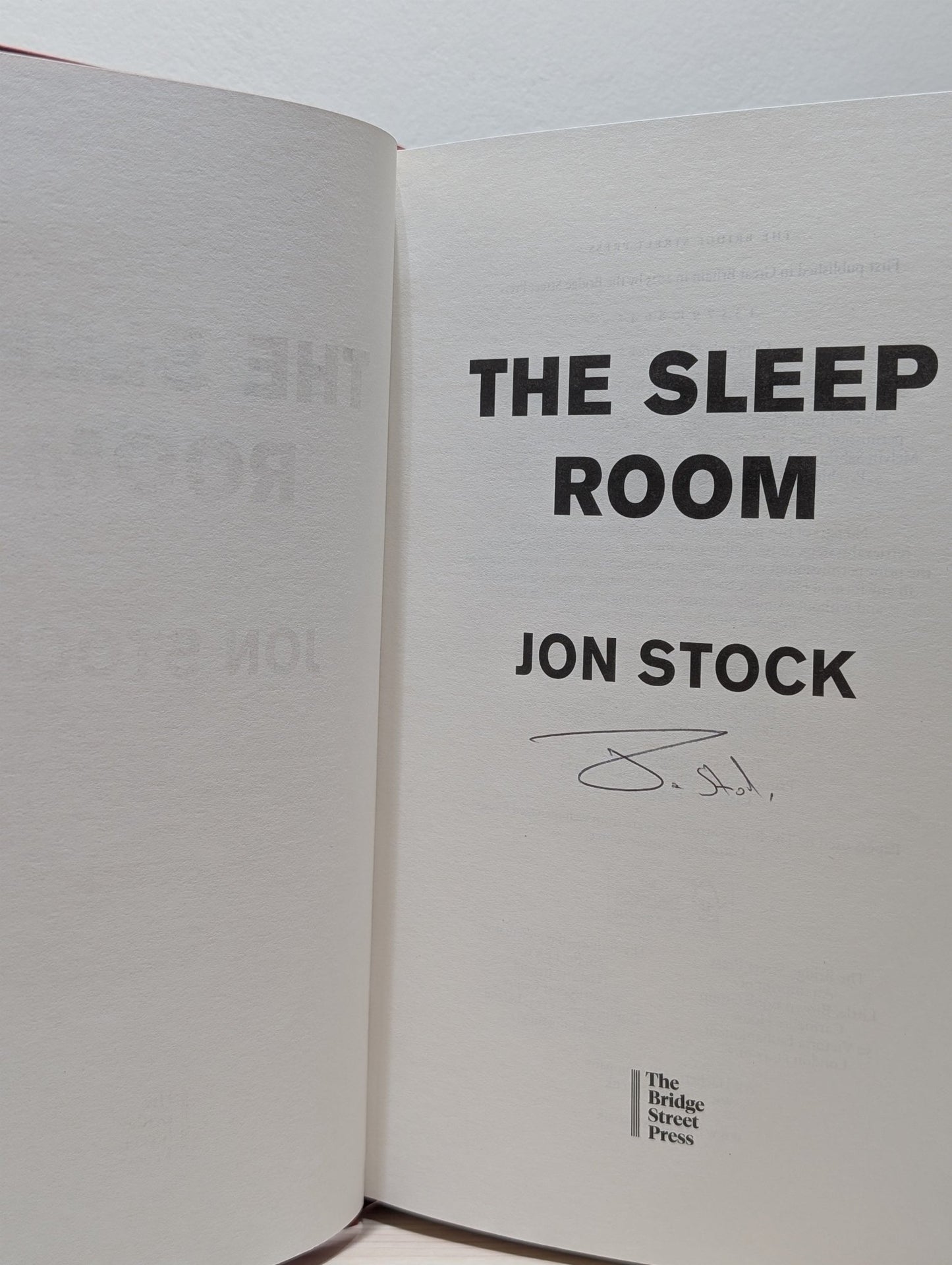 The Sleep Room: A Very British Medical Scandal by Jon Stock (Signed First Edition) - Fialta Books