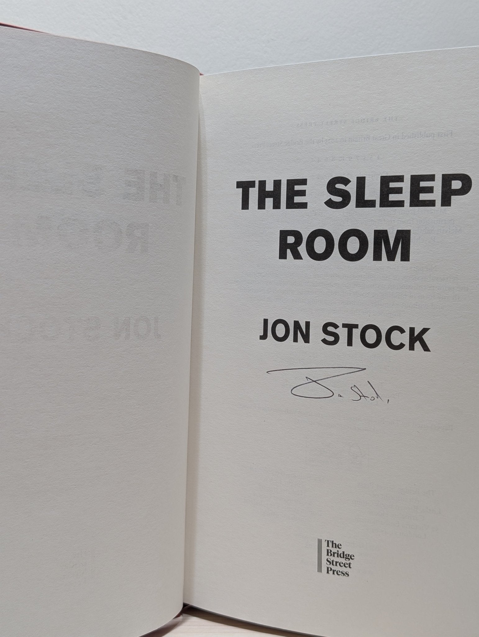 The Sleep Room: A Very British Medical Scandal by Jon Stock (Signed First Edition) - Fialta Books