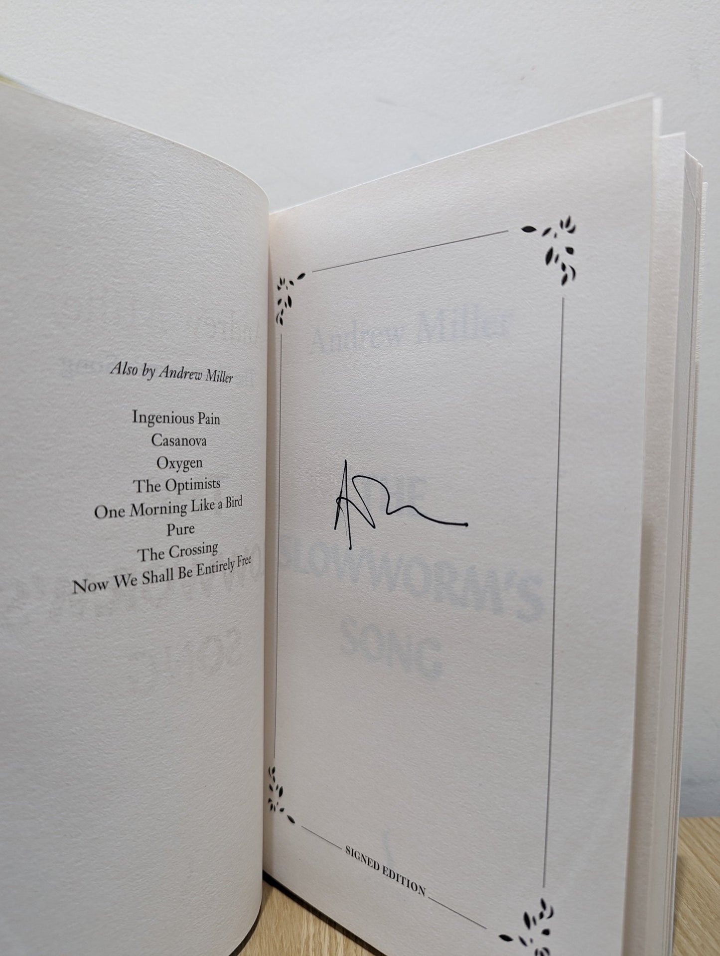 The Slowworm's Song by Andrew Miller (Signed First Edition) - Fialta Books