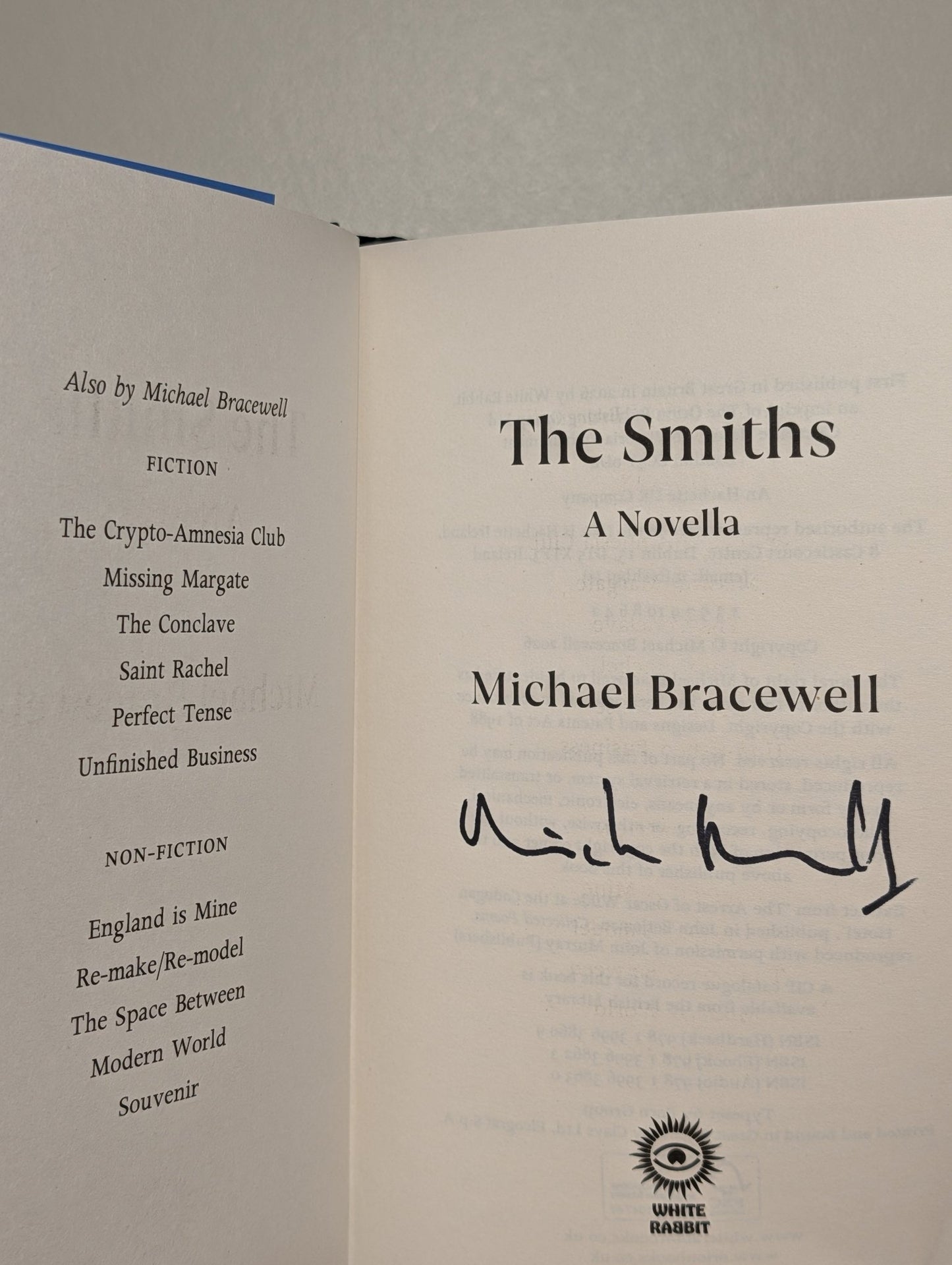 The Smiths by Michael Bracewell (Signed First Edition) - Fialta Books