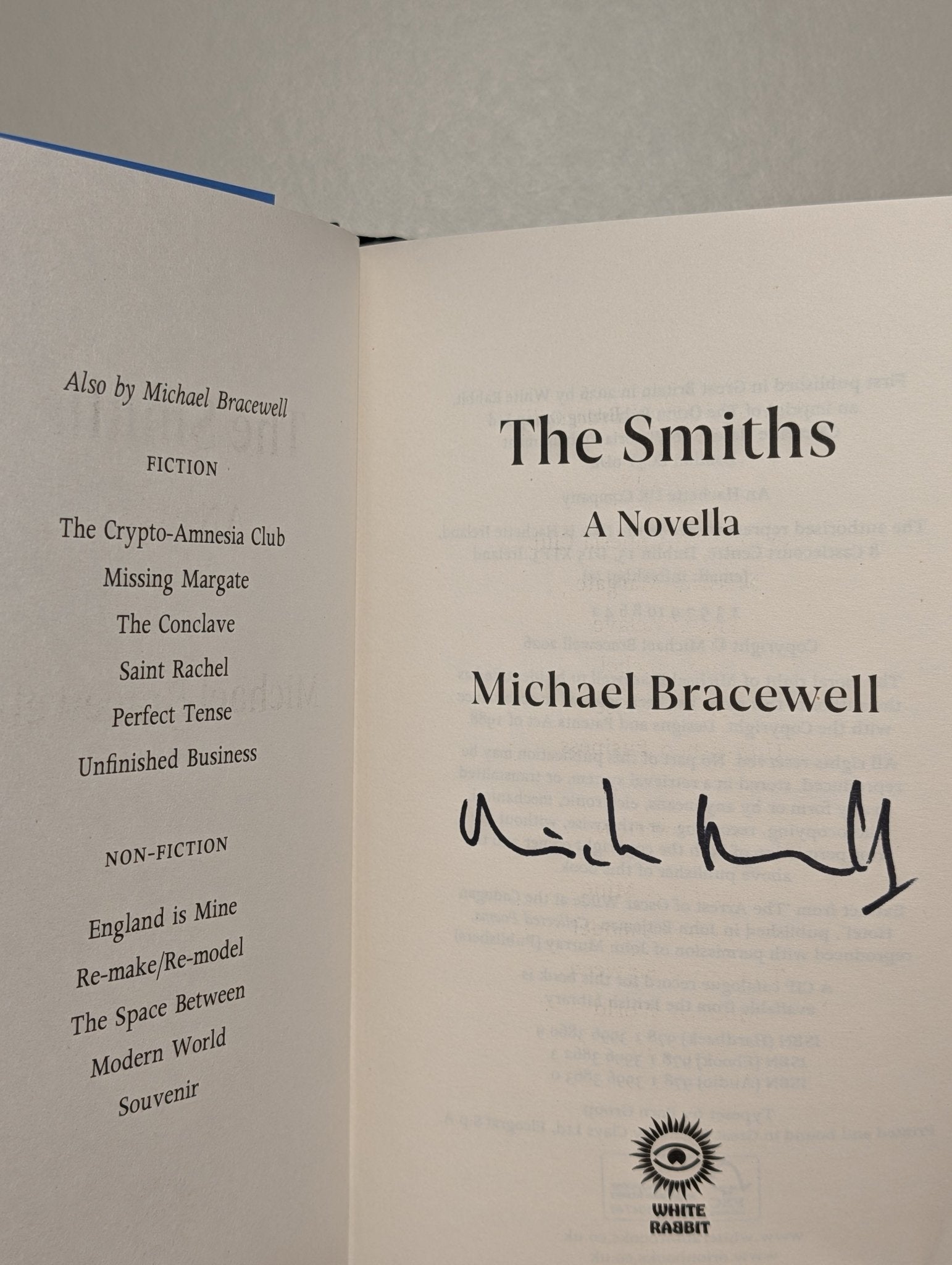 The Smiths by Michael Bracewell (Signed First Edition) - Fialta Books