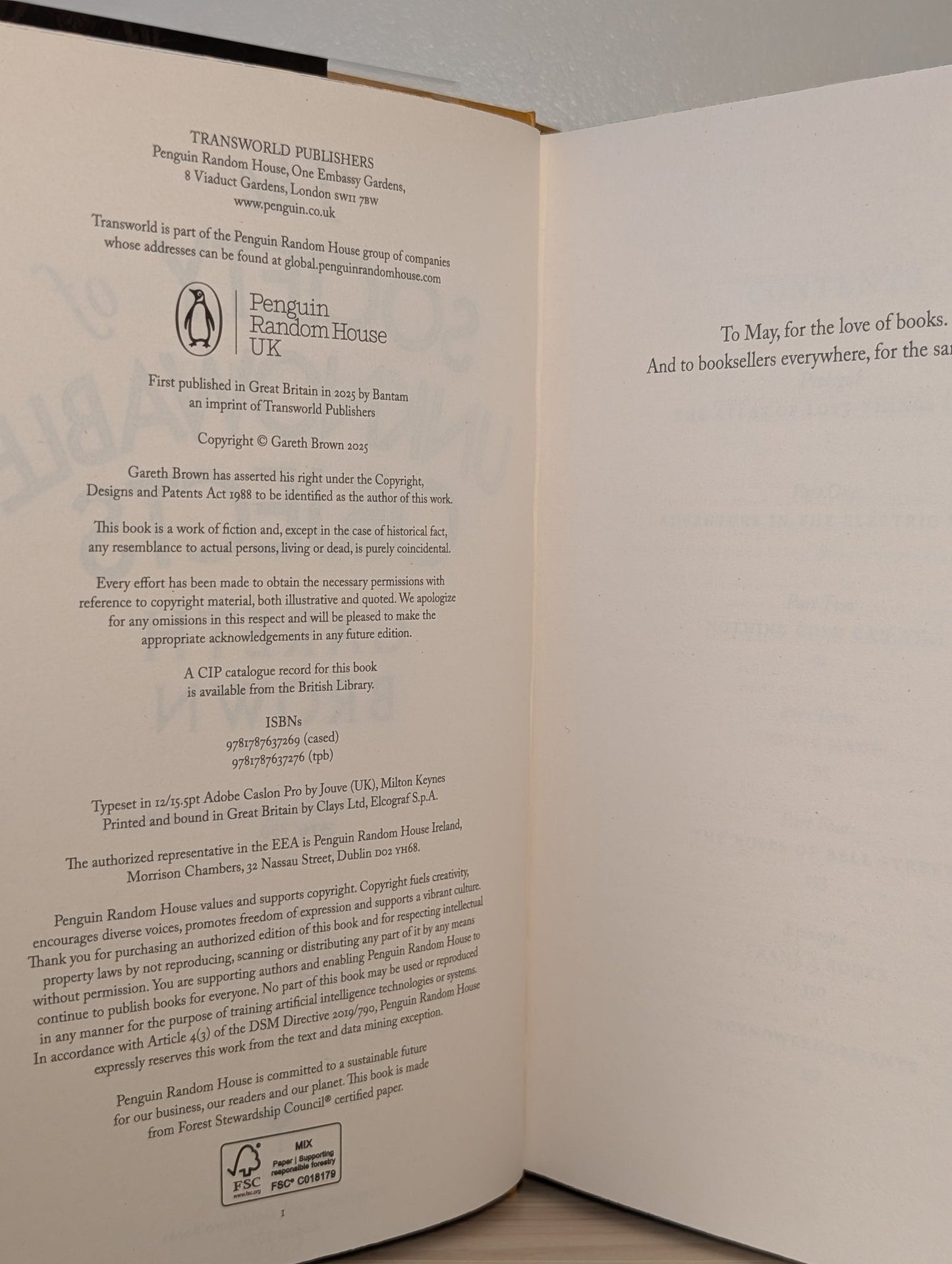 The Society of Unknowable Objects by Gareth Brown (Signed First Edition with sprayed edges) - Fialta Books