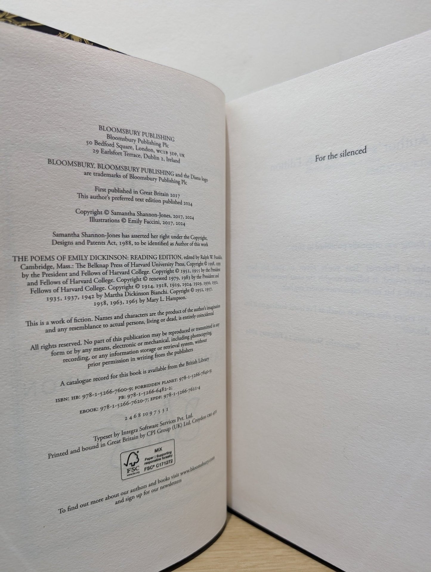 The Song Rising: The Bone Season Book 3 by Samantha Shannon (Signed Special Edition with sprayed edges) - Fialta Books