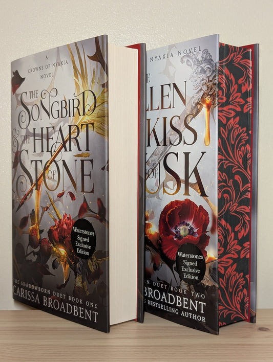 The Songbird and Heart of Stone; Fallen and Kiss of Dusk by Carissa Broadbent (Signed) - Fialta Books