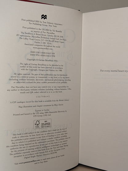 The Songbird and Heart of Stone; Fallen and Kiss of Dusk by Carissa Broadbent (Signed) - Fialta Books