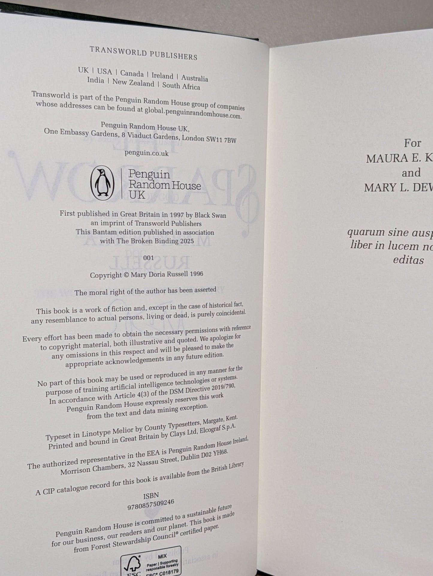 The Sparrow; Children of God by Mary Doria Russell (Signed with sprayed edges) - Fialta Books