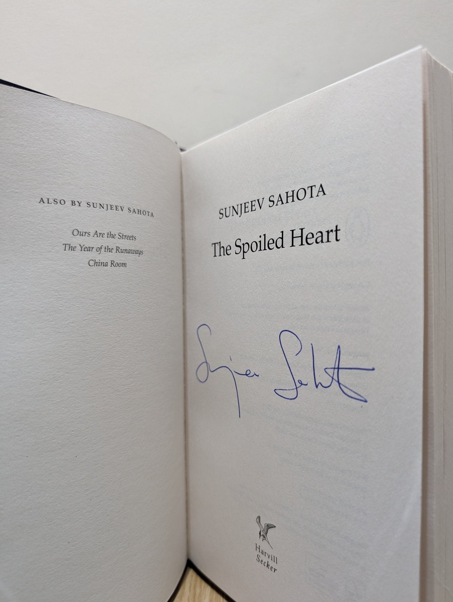 The Spoiled Heart by Sunjeev Sahota (Signed First Edition) - Fialta Books