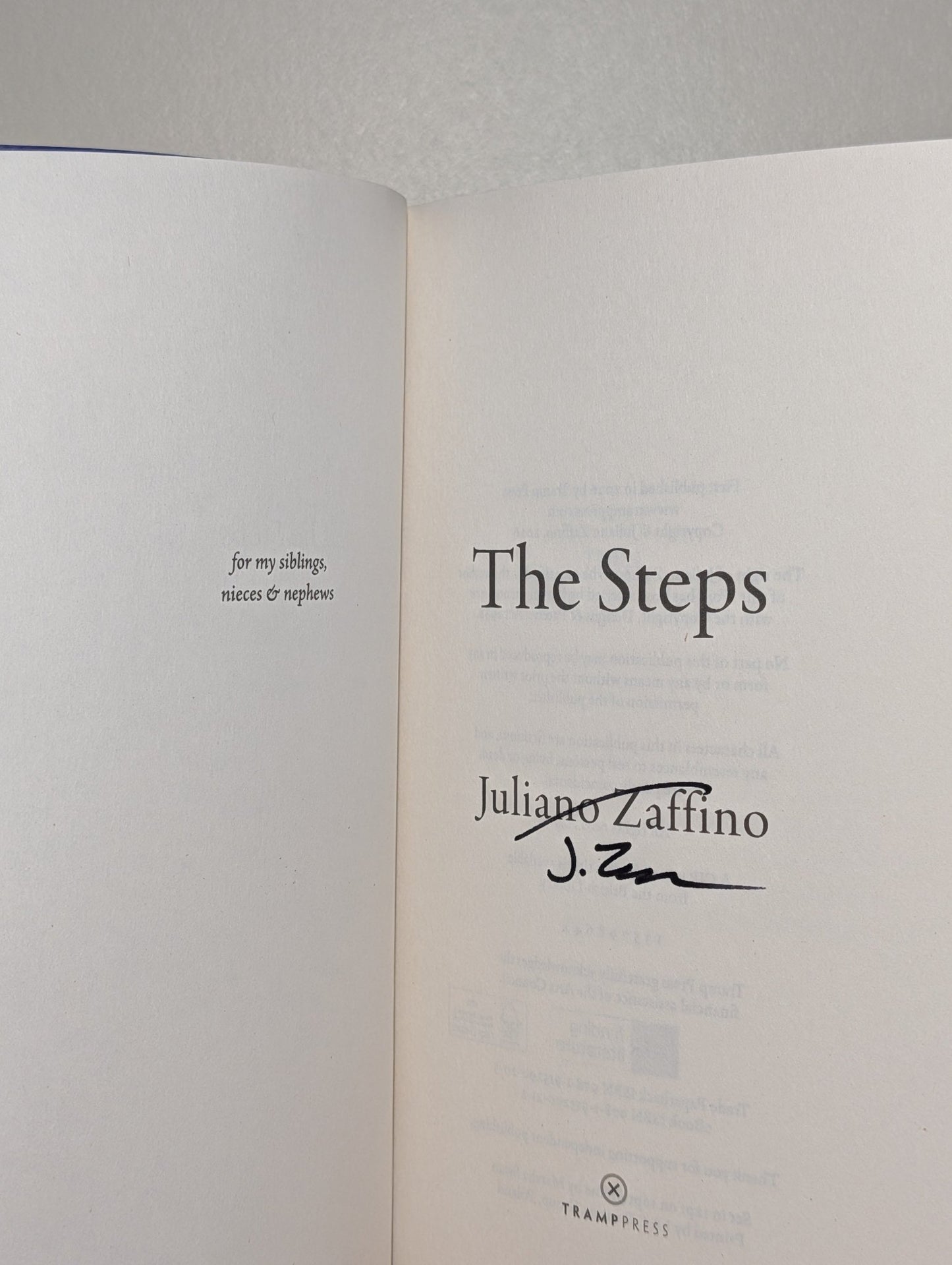 The Steps by Juliano Zaffino (Signed First Edition) - Fialta Books