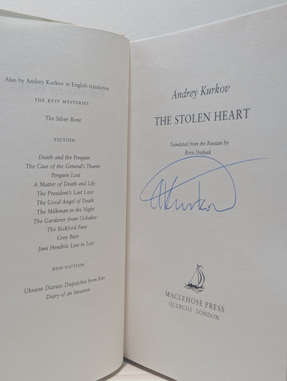 The Stolen Heart: The Kyiv Mysteries 2 by Andrey Kurkov (Signed First Edition) - Fialta Books
