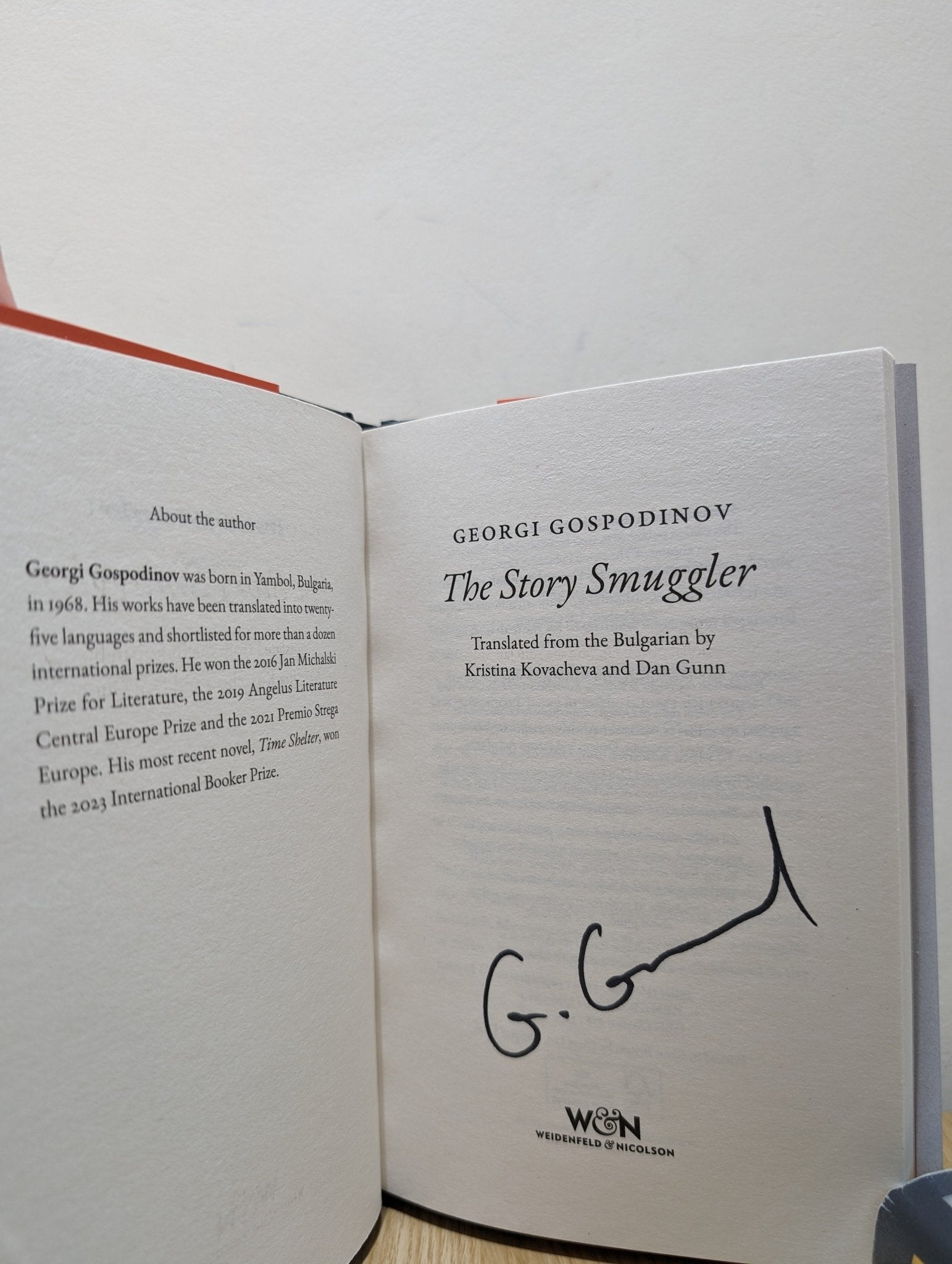 The Story Smuggler by Georgi Gospodinov (Signed First Edition) - Fialta Books