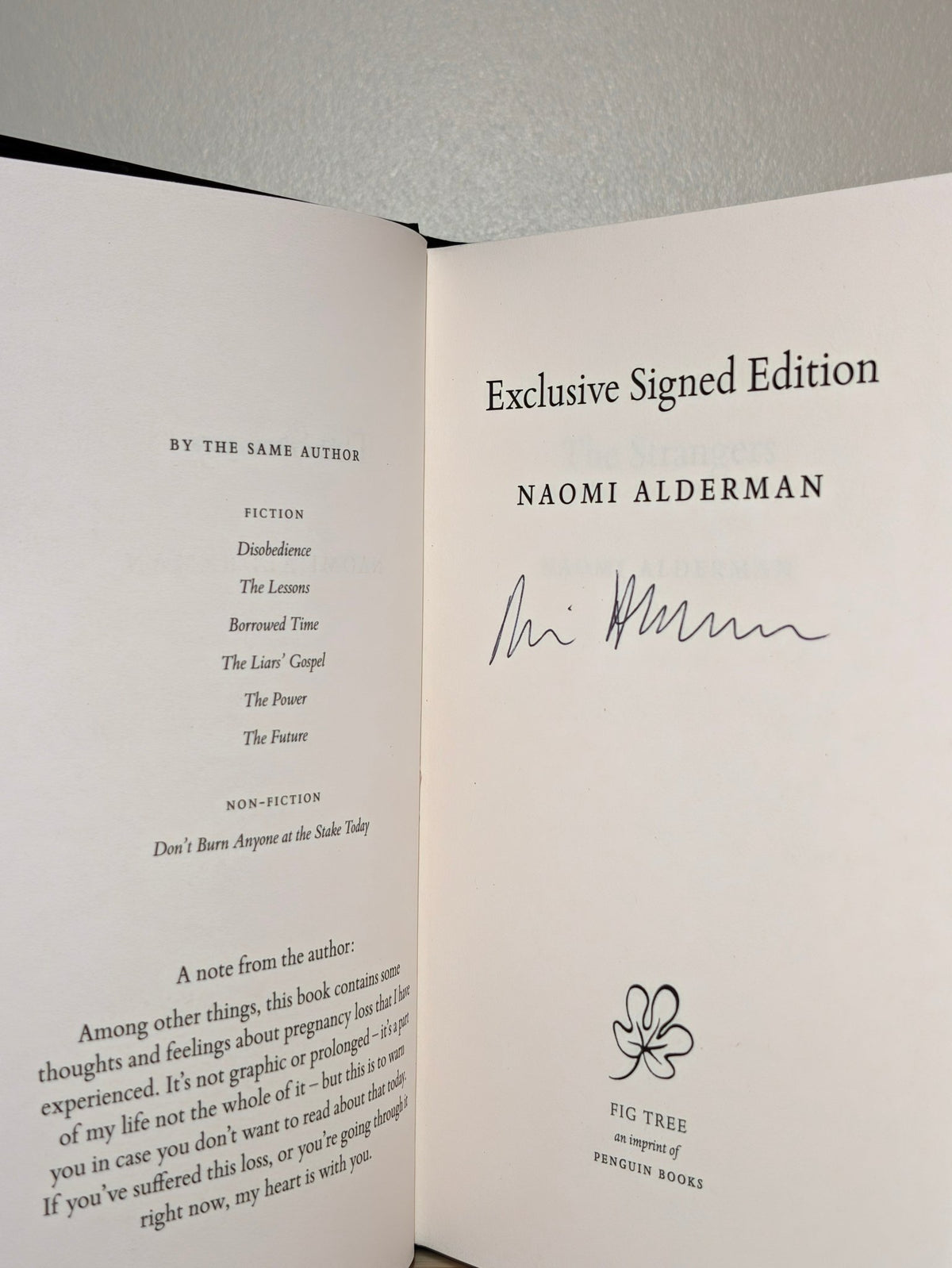 The Strangers by Naomi Alderman (Signed First Edition) - Fialta Books
