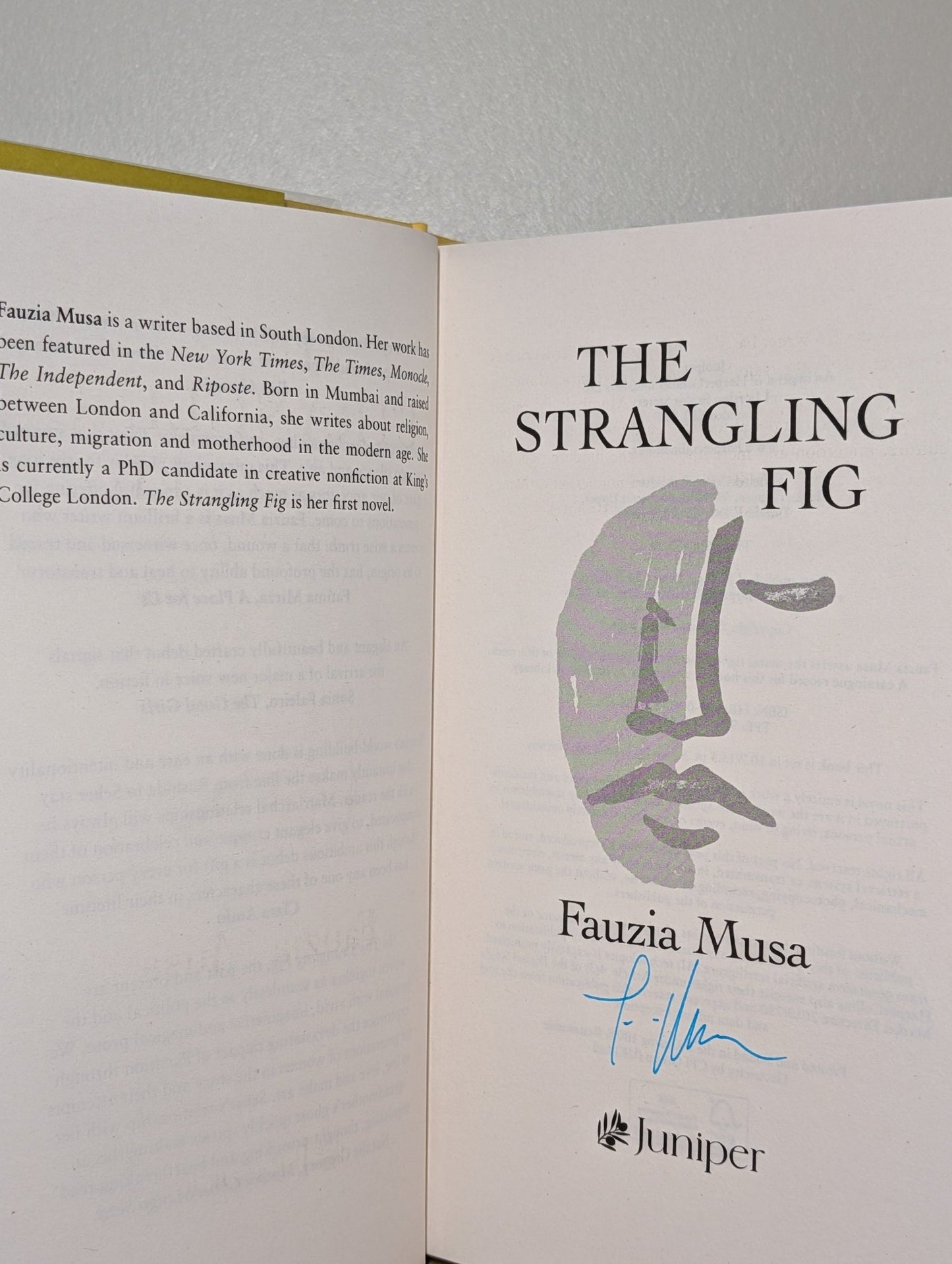 The Strangling Fig by Fauzia Musa (Signed First Edition) - Fialta Books