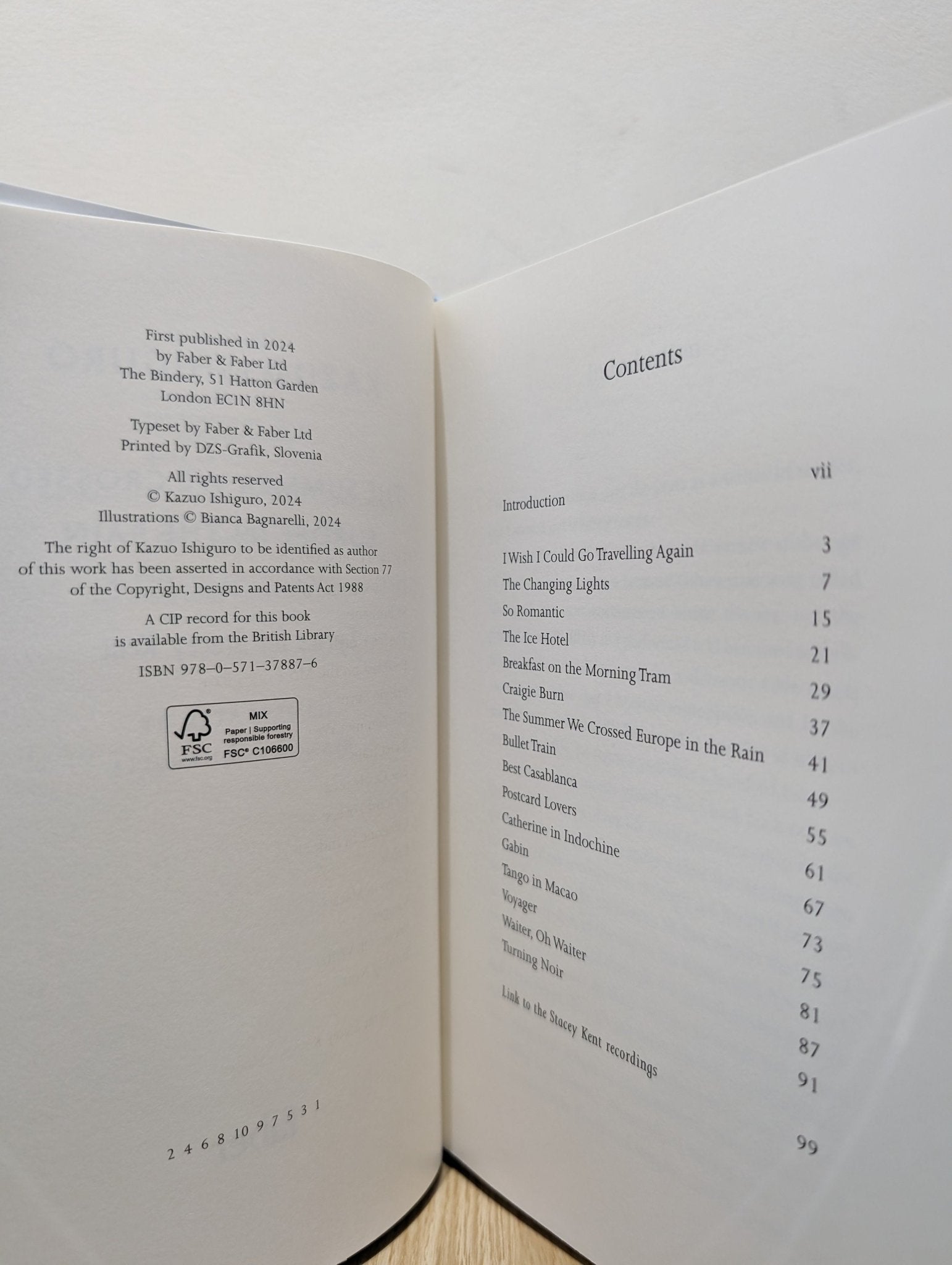 The Summer We Crossed Europe in the Rain by Kazuo Ishiguro (Signed) - Fialta Books