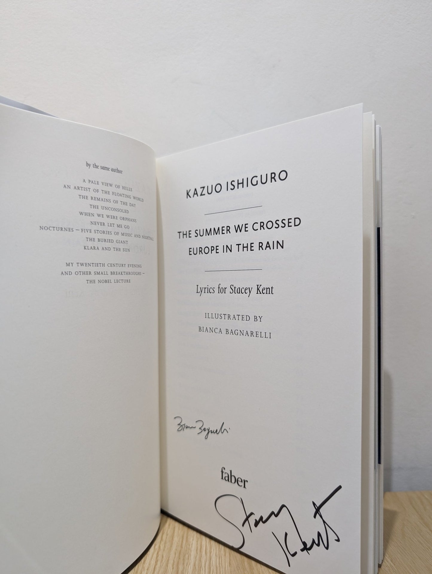 The Summer We Crossed Europe in the Rain by Kazuo Ishiguro (Signed First Edition) - Fialta Books